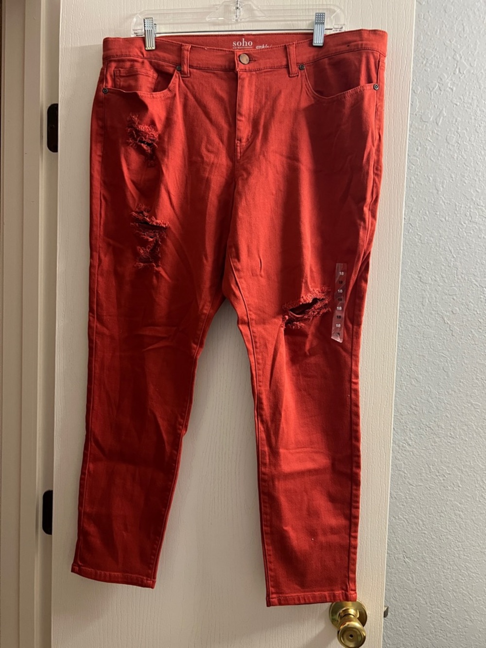 Soho Red Ankle Jeans